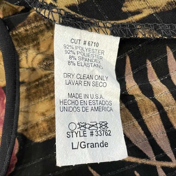 Forever 21 tropical floral one sleeve top - Picture 6 of 6